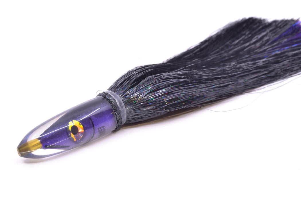 Tsutomu Lures Black-Purple-Silver Fish Head Poke Bullet 6" 2.8oz Strobez Black/Purple GZE