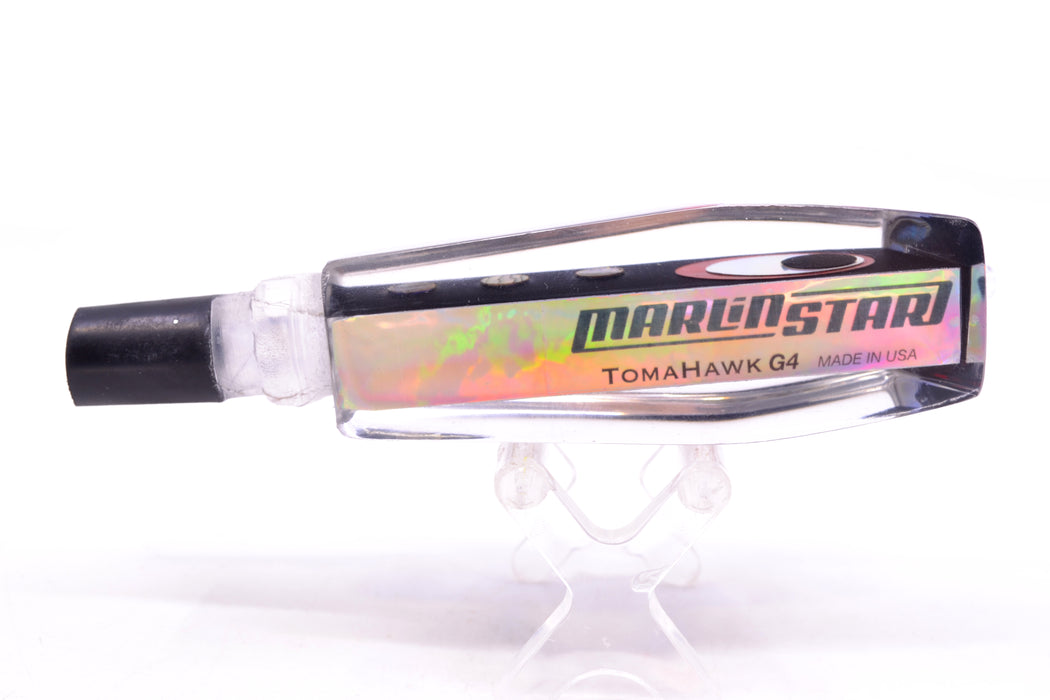 Marlinstar Black-Paua Shell Black-Silver-Red Eyes Medium Tomahawk G4 9"+ 3.4oz GZE