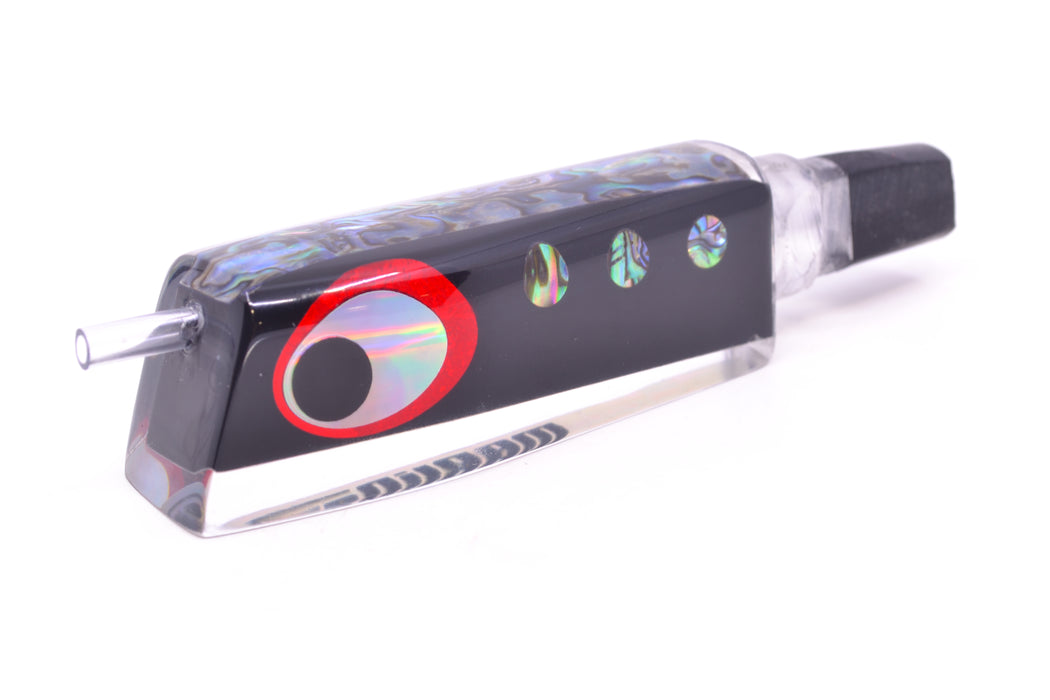 Marlinstar Black-Paua Shell Black-Silver-Red Eyes Medium Tomahawk G4 9"+ 3.4oz GZE