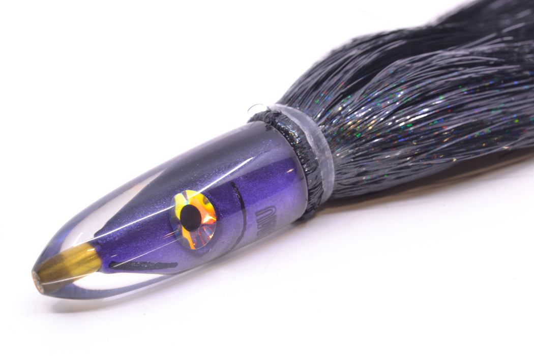 Tsutomu Lures Black-Purple-Silver Fish Head Poke Bullet 6" 2.8oz Strobez Black/Purple GZE