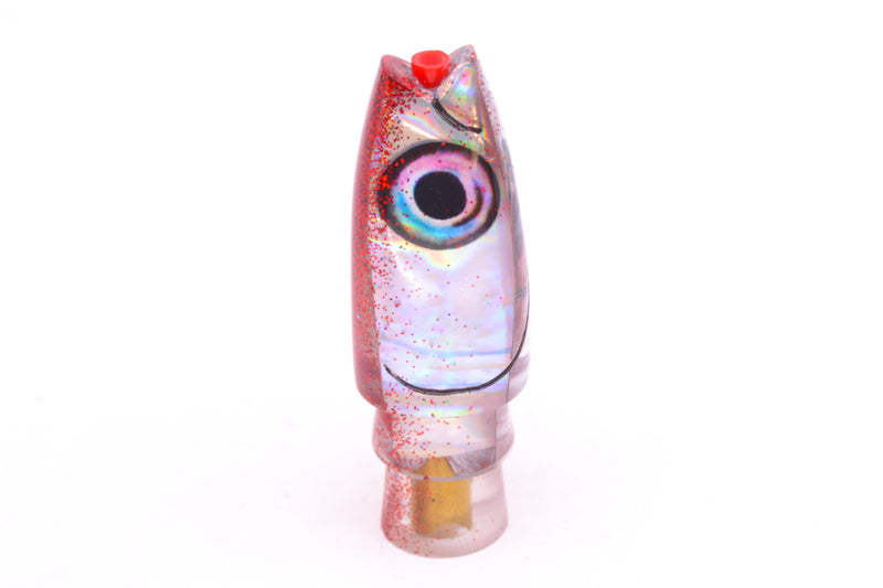 Aloha Lures Silver Rainbow Red Glitter Back Small Super Ninja 7" 2.7oz