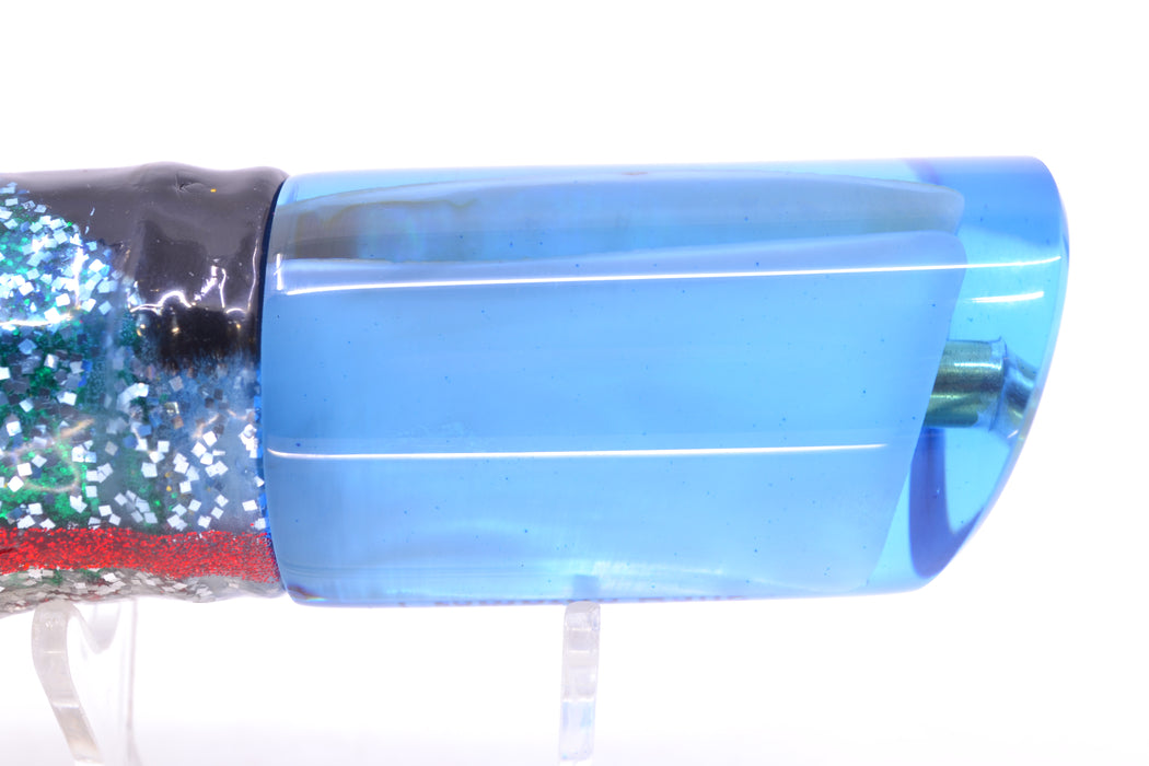 Crampton Baits Ice Blue MOP No Eyes 1/4 Tonner 12" 7.3oz Skirted Evil