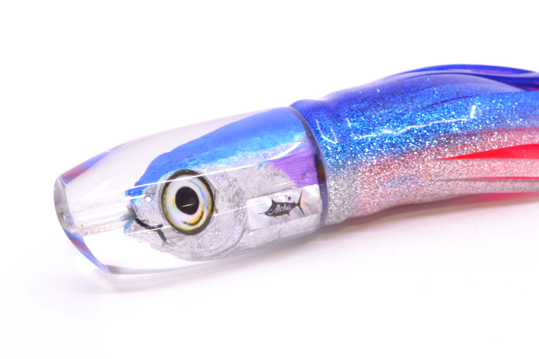 Aloha Lures Blue-Ice Blue Back Malolo Medium Gully Boy 10" 8.5oz BOM Skirted Blue-Silver-Pink