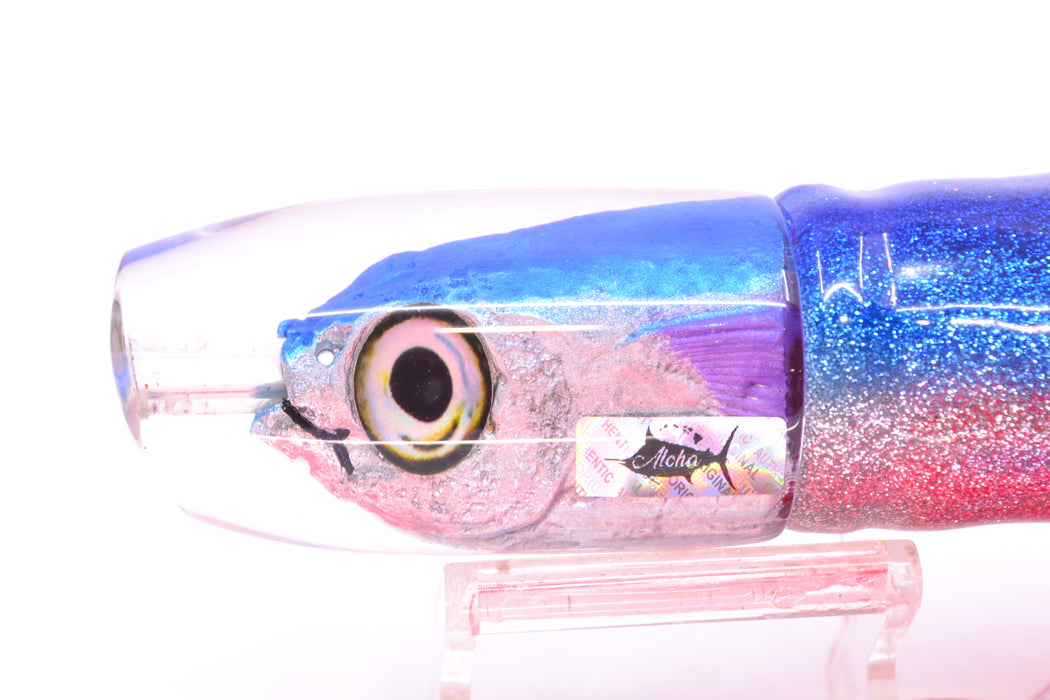 Aloha Lures Blue-Ice Blue Back Malolo Medium Gully Boy 10" 8.5oz BOM Skirted Blue-Silver-Pink
