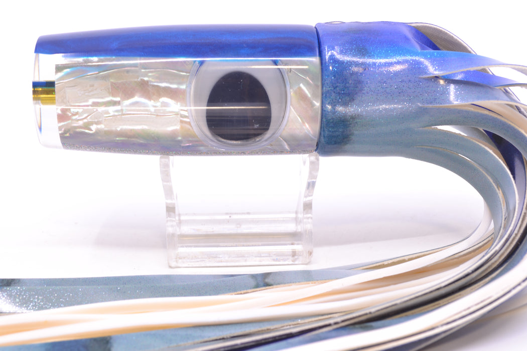 Koya Lures White Ripple Shell Blue Back Doll Eyes Hard Head 12" 7oz FT Vinyl Aku Revisited
