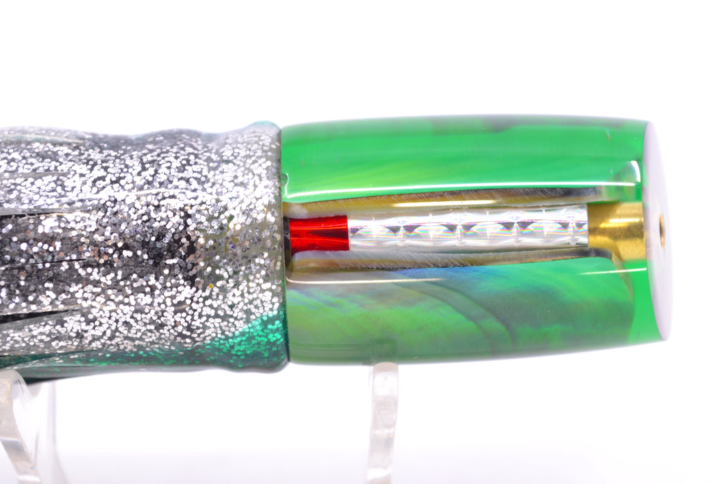 Crampton Baits Real Tahitian MOP Green Back Mini HoG 9" 4oz Skirted Green Aurora