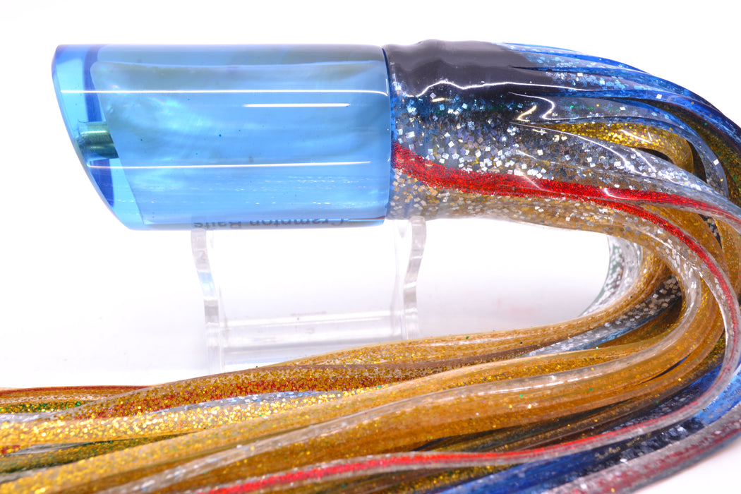 Crampton Baits Ice Blue MOP No Eyes 1/4 Tonner 12" 7.3oz Skirted Evil