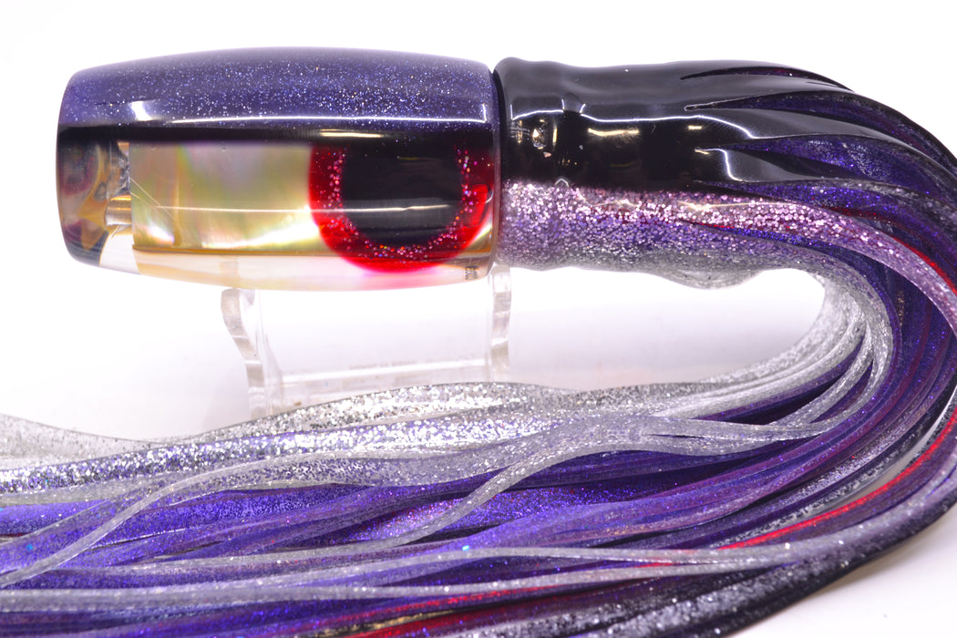 Coggin Lures Real Golden MOP Purple-Black Back 4-Hole Copalure Invert 12" 12oz Skirted