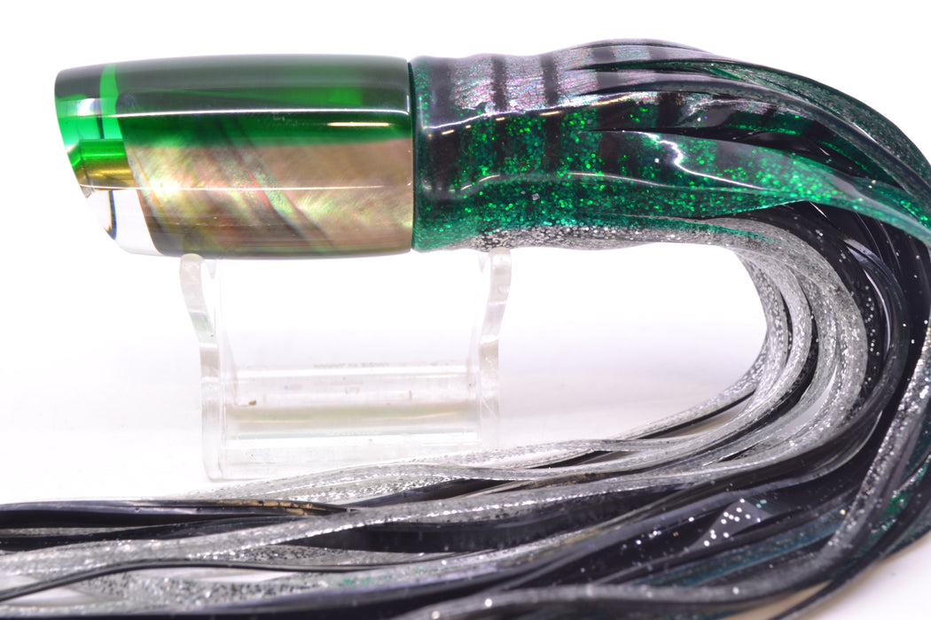 Crampton Baits Real Tahitian MOP Green Back Mini HoG 9" 4oz Skirted Green Aurora