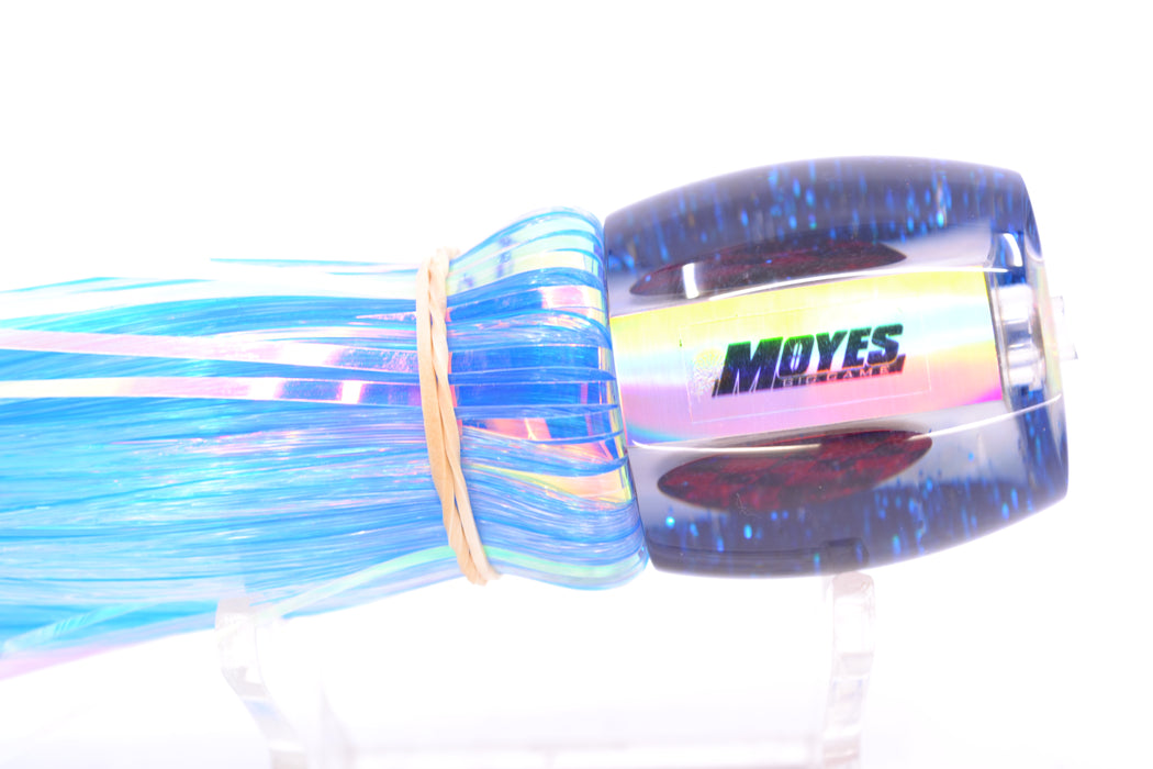 Moyes Lures White MOP Blue Back Small Secret 9" 1.6oz Skirted Mixed Blue-White Hair