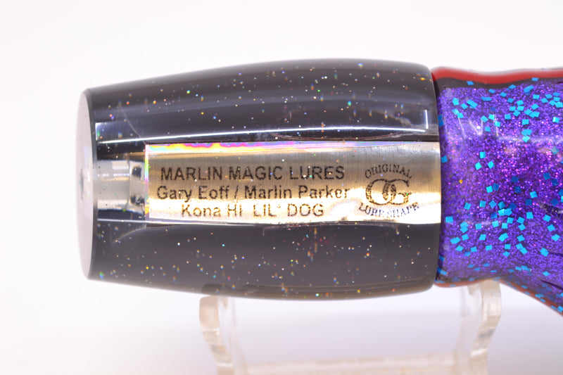 Marlin Magic Purple MOP Black Back Red Eyes Lil Dog 12" 8.5oz Skirted Black & Blue-Purple