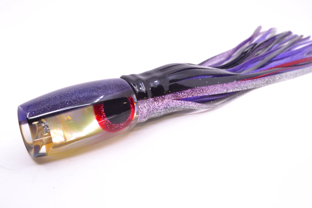 Coggin Lures Real Golden MOP Purple-Black Back 4-Hole Copalure Invert 12" 12oz Skirted