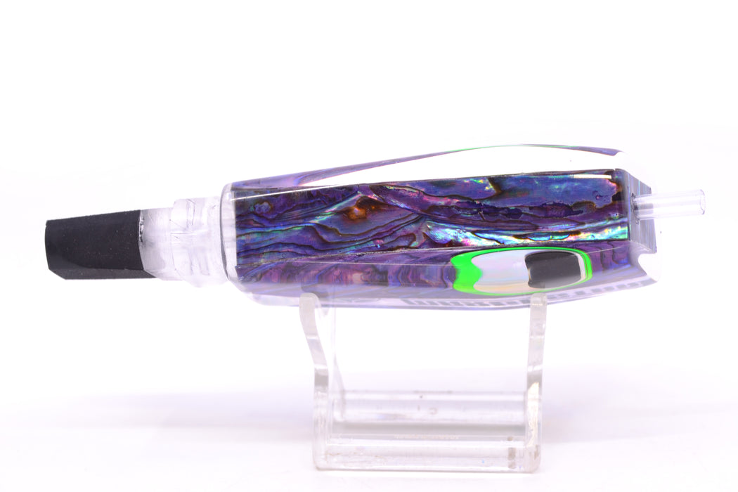 Marlinstar Purple Paua Shell Black-Silver-Green Eyes Medium Tomahawk G4 9"+ 3.4oz GZE