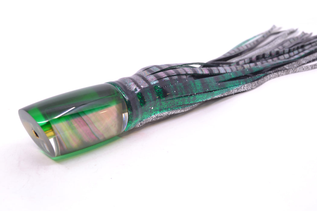Crampton Baits Real Tahitian MOP Green Back Mini HoG 9" 4oz Skirted Green Aurora