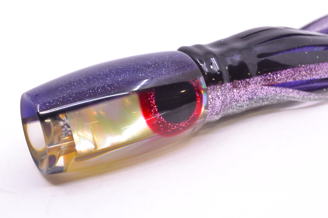 Coggin Lures Real Golden MOP Purple-Black Back 4-Hole Copalure Invert 12" 12oz Skirted