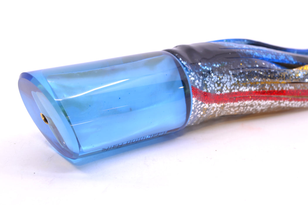 Crampton Baits Ice Blue MOP No Eyes 1/4 Tonner 12" 7.3oz Skirted Evil