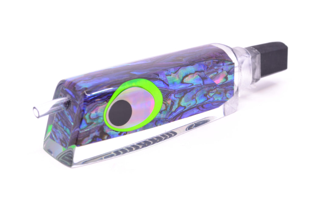 Marlinstar Purple Paua Shell Black-Silver-Green Eyes Medium Tomahawk G4 9"+ 3.4oz GZE