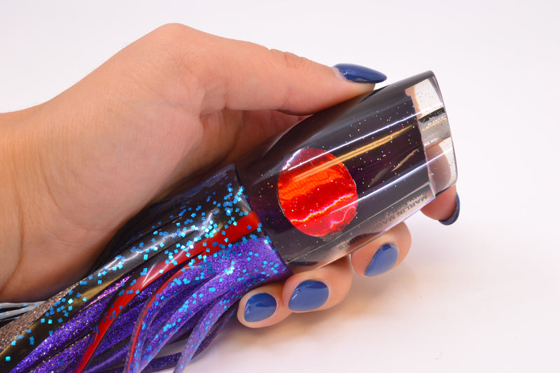 Marlin Magic Purple MOP Black Back Red Eyes Lil Dog 12" 8.5oz Skirted Black & Blue-Purple