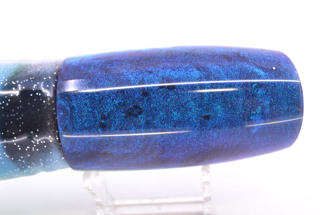 Ali'i Kai Lures "Bonito" White MOP Blue-Teal Back Yakuza 14" 10.8oz BOM Skirted
