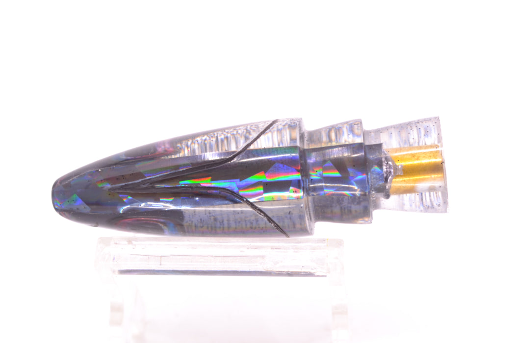 Aloha Lures Black Rainbow Black Glitter Back Small Super Ninja 7" 2.7oz