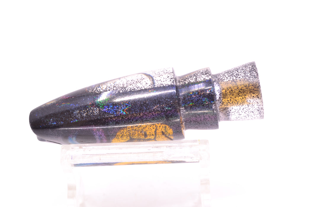 Aloha Lures Black Rainbow Black Glitter Back Small Super Ninja 7" 2.7oz