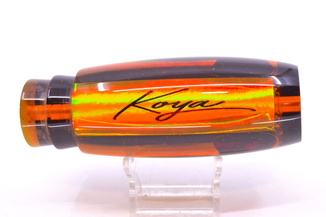 Koya Lures Orange Rainbow Black Back Red Eyes New Shape 14" 9.7oz