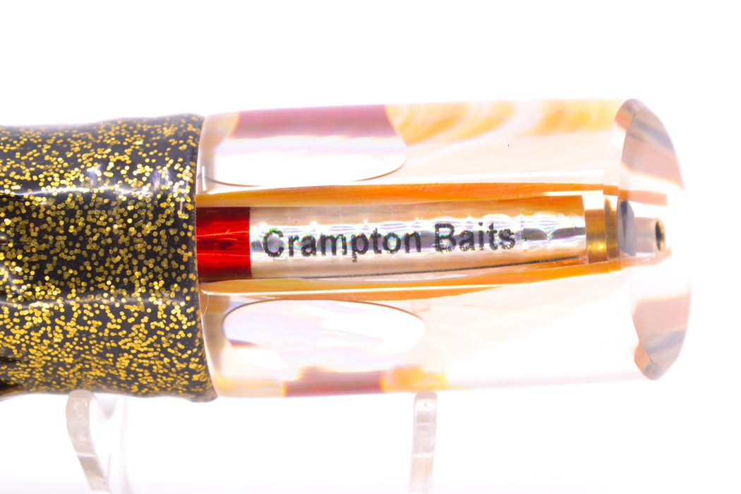 Crampton Baits Real Golden MOP Red Eyes 1/4 Tonner 12" 7.3oz Skirted Black