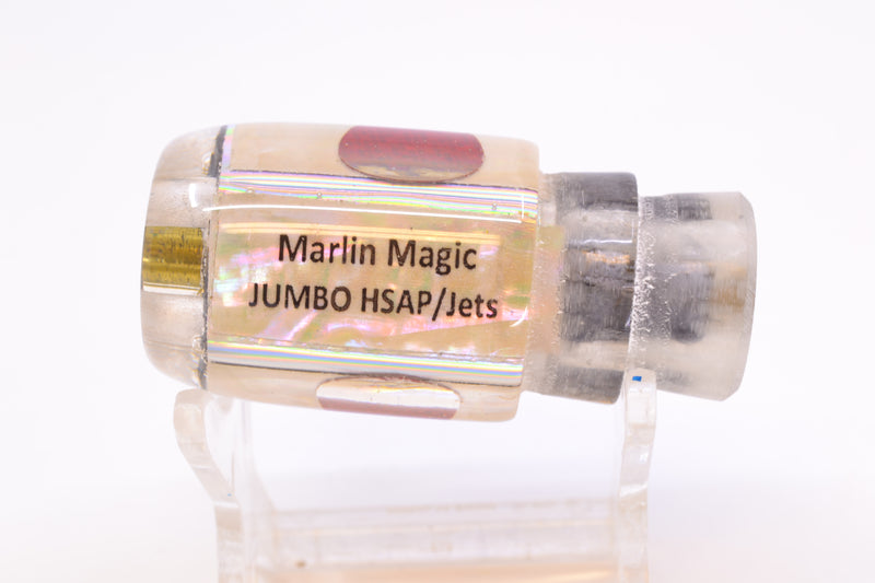 Marlin Magic White Awabi Red Eyes 4-Hole Jumbo HSAP Jet 9" 4.3oz
