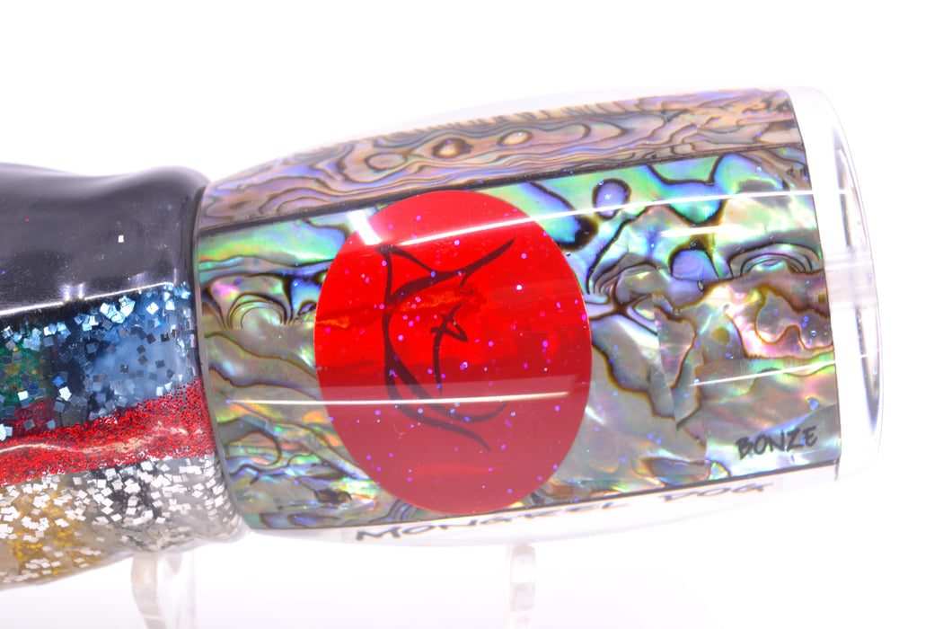 Bonze Lures Paua Shell Red Eyes Mongrel Dog 14" 14oz Skirted Evil