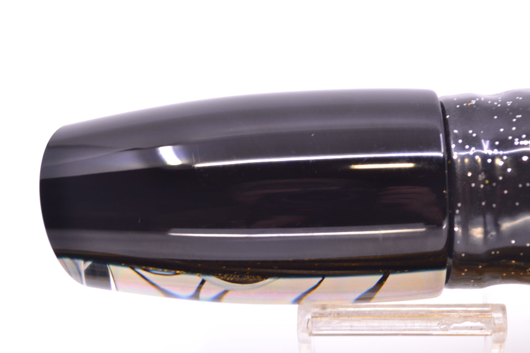 LS Lures Yellowfin Black Back Medium Plunger 12" 10.6oz BOM Skirted Black-Gold