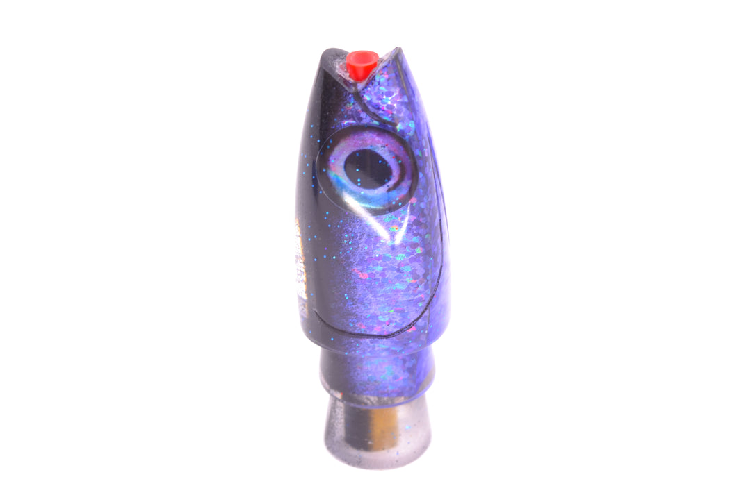 Aloha Lures Purple Rainbow Black Glitter Back Small Super Ninja 7" 2.7oz