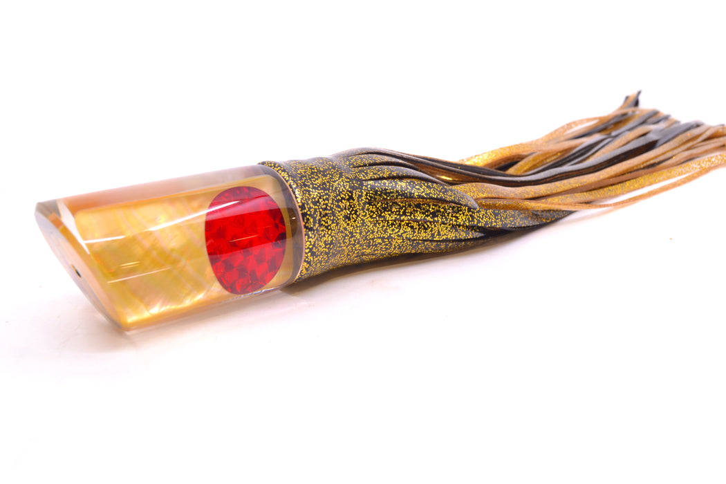 Crampton Baits Real Golden MOP Red Eyes 1/4 Tonner 12" 7.3oz Skirted Black