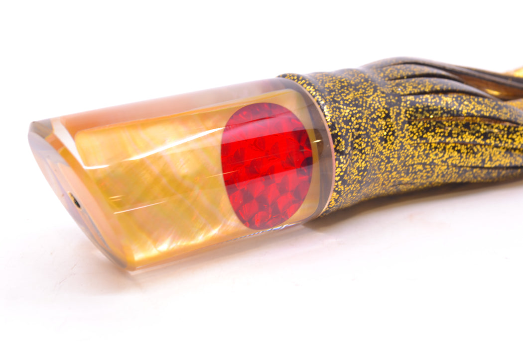Crampton Baits Real Golden MOP Red Eyes 1/4 Tonner 12" 7.3oz Skirted Black