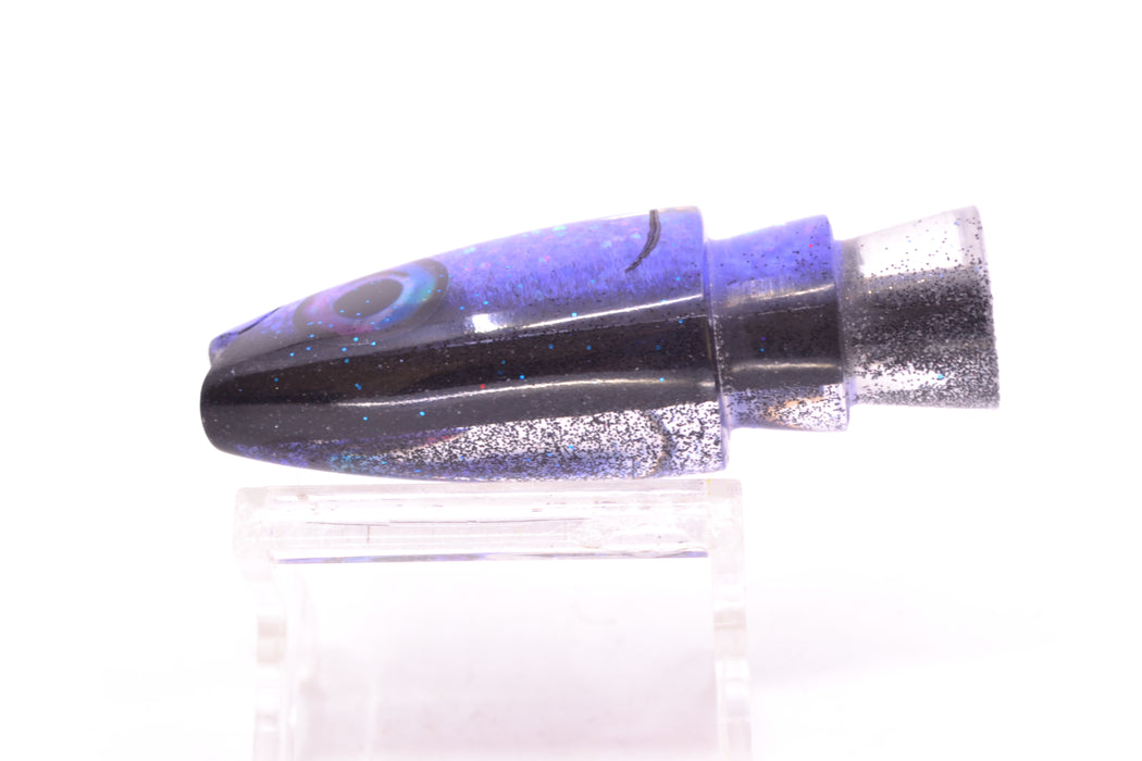 Aloha Lures Purple Rainbow Black Glitter Back Small Super Ninja 7" 2.7oz