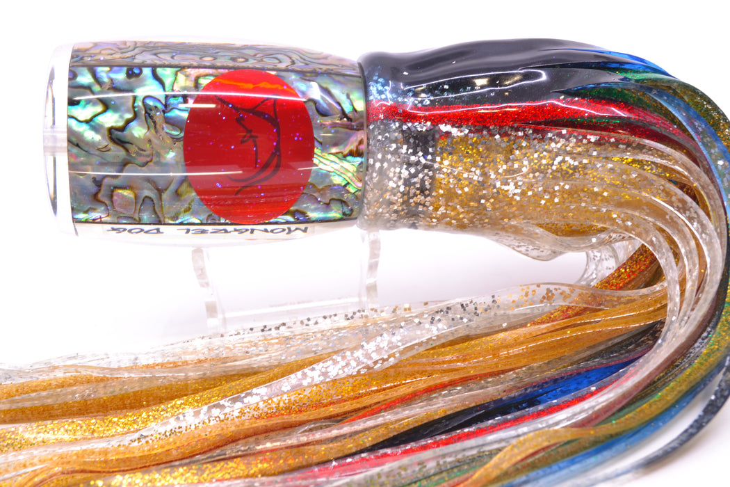 Bonze Lures Paua Shell Red Eyes Mongrel Dog 14" 14oz Skirted Evil