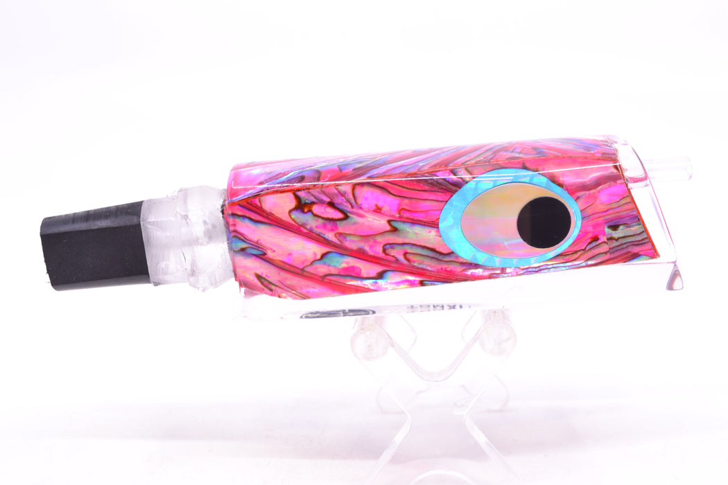 Marlinstar Pink Paua Shell Black-Silver-Ice Blue Eyes Medium Tomahawk G4 9"+ 3.4oz GZE
