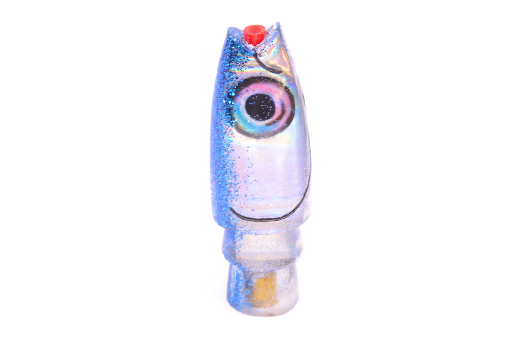 Aloha Lures Silver Rainbow Blue Glitter Back Small Super Ninja 7" 2.7oz