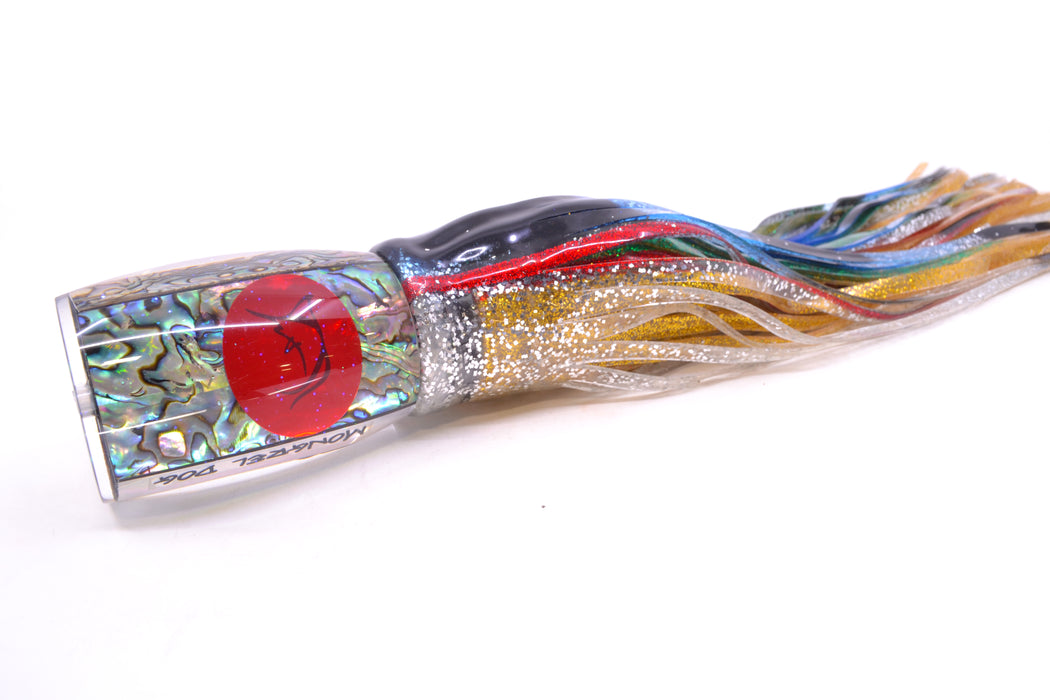 Bonze Lures Paua Shell Red Eyes Mongrel Dog 14" 14oz Skirted Evil