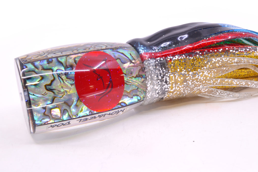 Bonze Lures Paua Shell Red Eyes Mongrel Dog 14" 14oz Skirted Evil