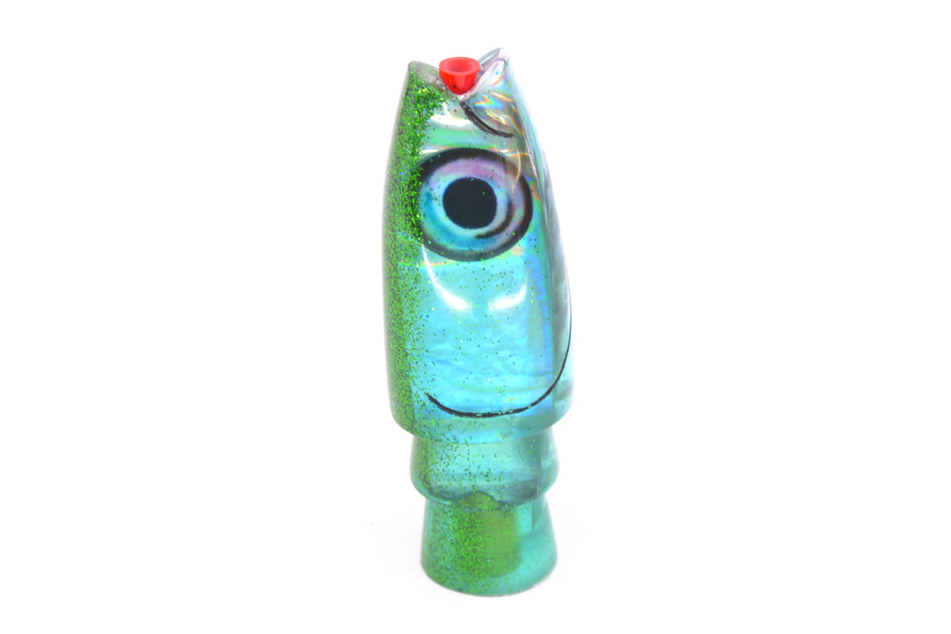 Aloha Lures Green Rainbow Green Glitter Back Small Super Ninja 7" 2.7oz