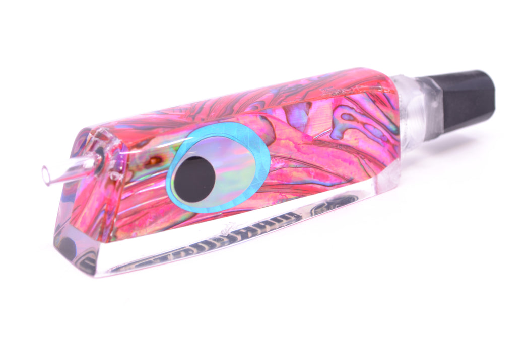 Marlinstar Pink Paua Shell Black-Silver-Ice Blue Eyes Medium Tomahawk G4 9"+ 3.4oz GZE