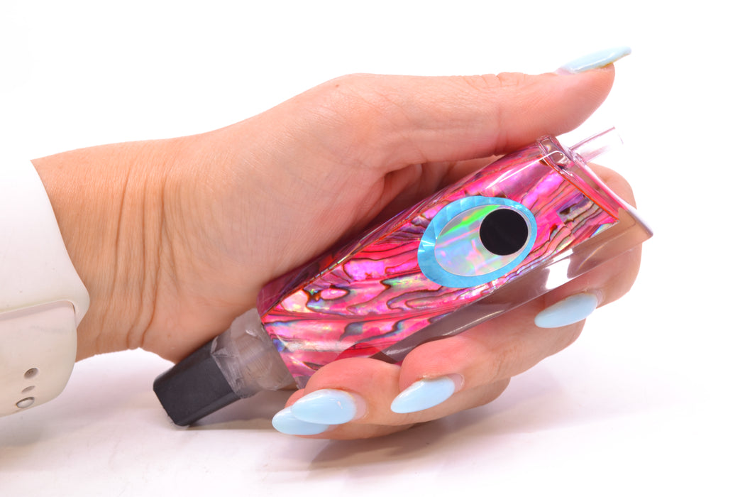Marlinstar Pink Paua Shell Black-Silver-Ice Blue Eyes Medium Tomahawk G4 9"+ 3.4oz GZE