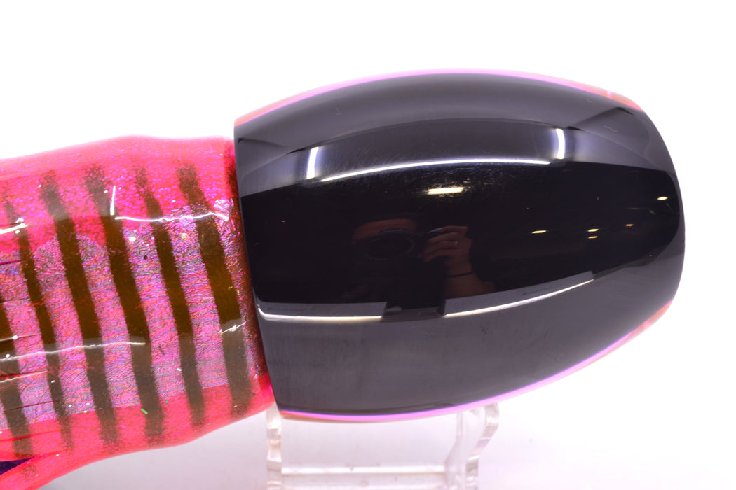 Moyes Lures Rainbow MOP Black-Pink Back Taxi Eyes Monsta Teaser 24oz Skirted