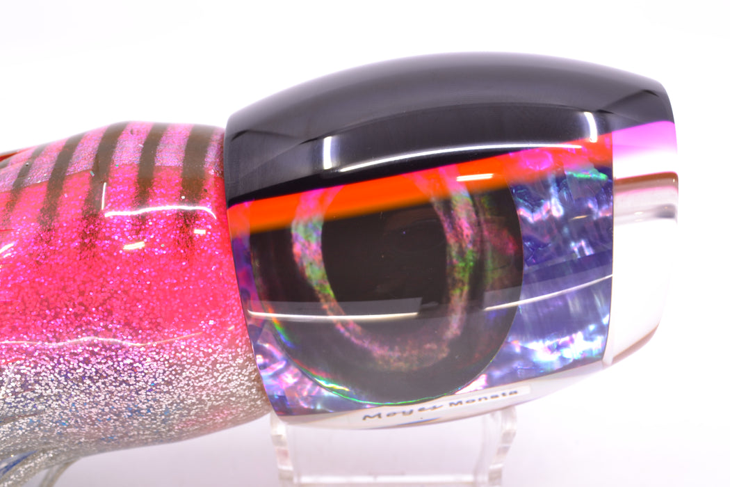 Moyes Lures Rainbow MOP Black-Pink Back Taxi Eyes Monsta Teaser 24oz Skirted