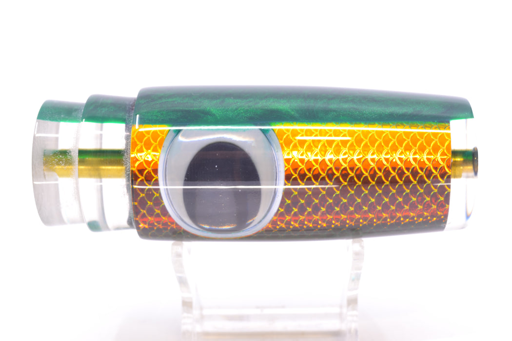 Koya Lures Rainbow Scale Green Back Doll Eyes Hard Head 12" 5.2oz GZE