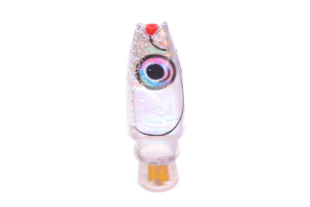 Aloha Lures Silver Rainbow Silver Glitter Back Small Super Ninja 7" 2.7oz
