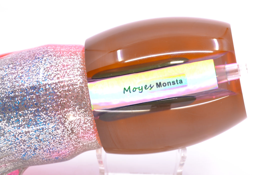 Moyes Lures Rainbow MOP Black-Pink Back Taxi Eyes Monsta Teaser 24oz Skirted