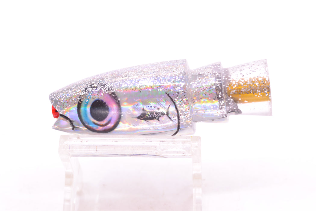 Aloha Lures Silver Rainbow Silver Glitter Back Small Super Ninja 7" 2.7oz