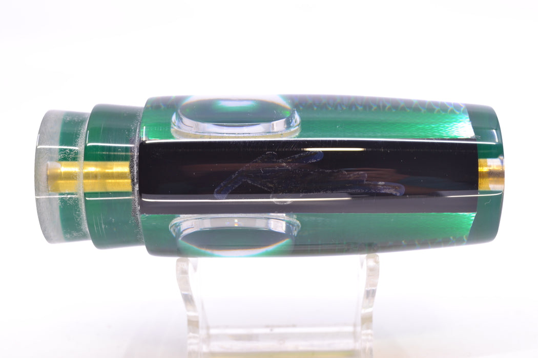 Koya Lures Rainbow Scale Green Back Doll Eyes Hard Head 12" 5.2oz GZE