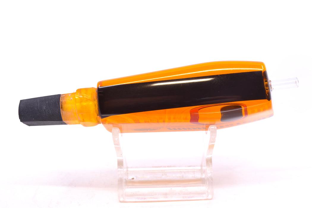Marlinstar Orange Rainbow Starburst Black-Silver-Red Eyes Medium Tomahawk G4 9"+ 3.4oz GZE